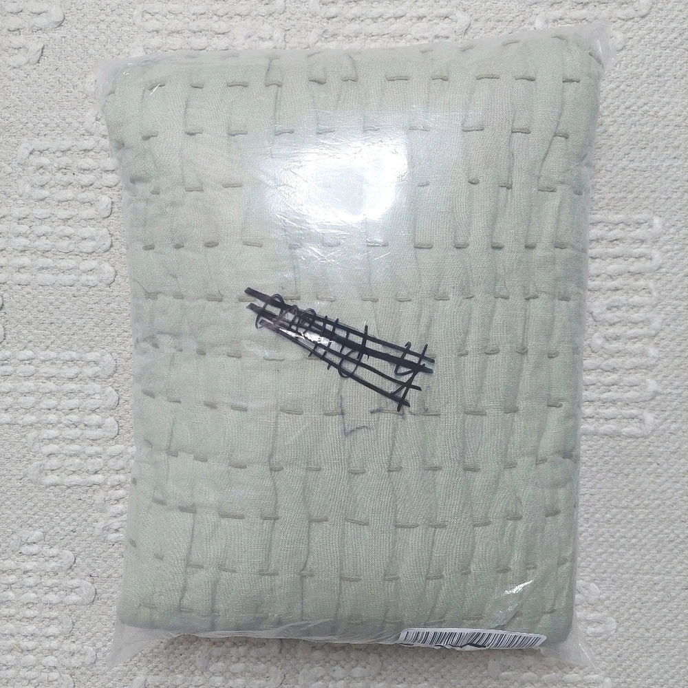 Quince Linen/ Cotton Stitch Willowleaf Sham Set! Sz. King! (S54) - Picture 10 of 10